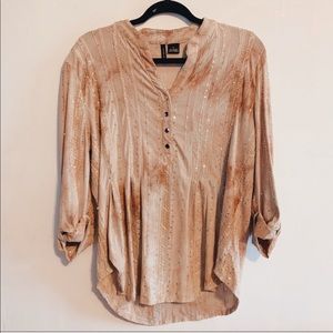 GOLD EMBELLISHED BLOUSE SIZE LARGE
